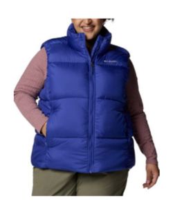 NWT Women’s Columbia blue front zip puffed vest 1X