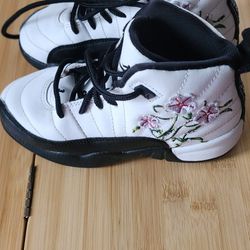 Nike Air Jordan 12 Retro GS Floral Girls Size 10.5C DR6954-100
