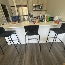3 Bar Stools – Cheap & Sturdy – Great for Apartment or Patio