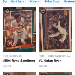 Selling Box Of Collectible Baseball Cards