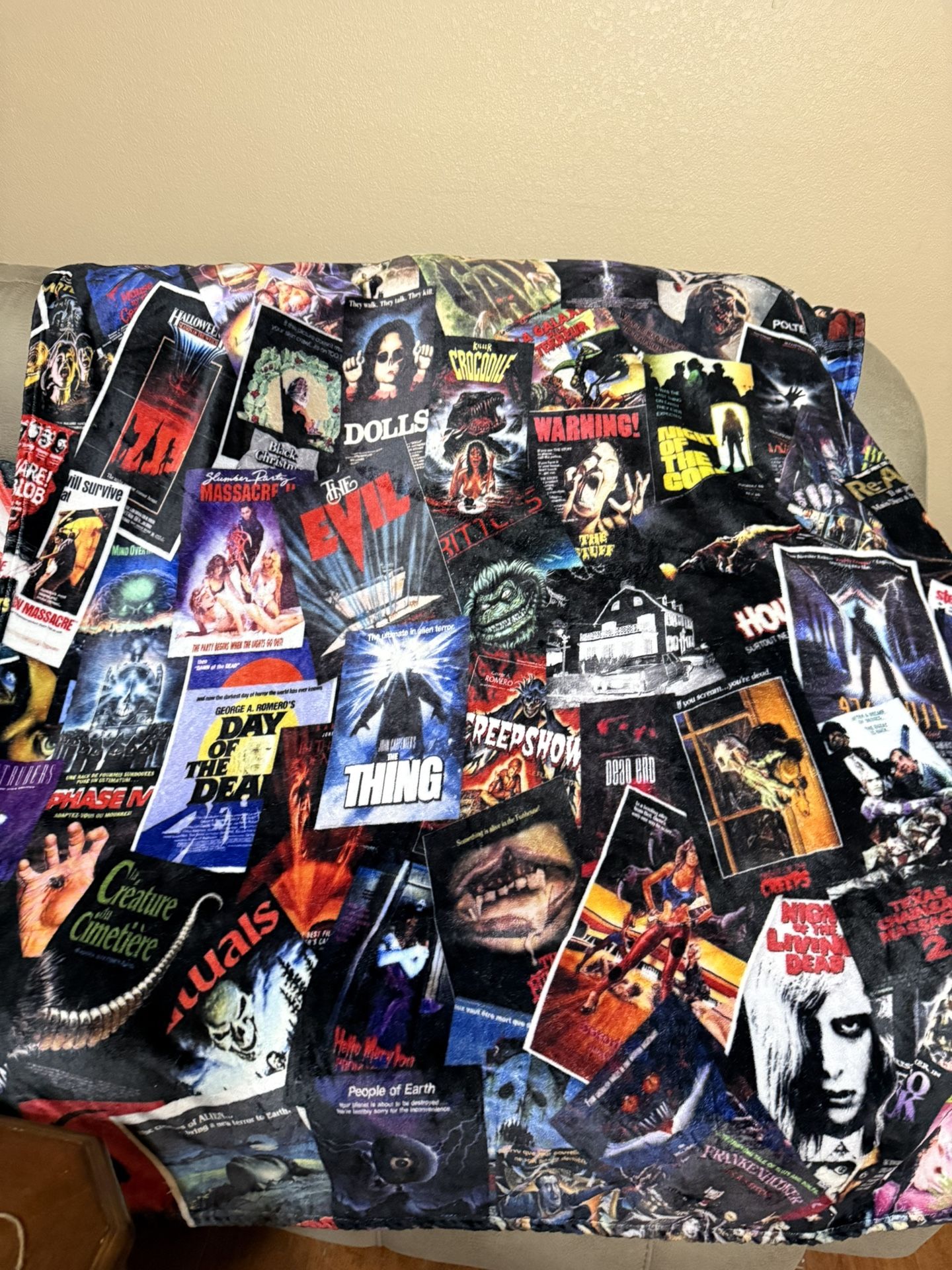Horror Movie Blanket Super Ultra-Soft Flannel Throw Bed Blanket All Seasons Air Conditioner Couch Sofa Fleece Blankets Gift for Kids Adults 50"x60"