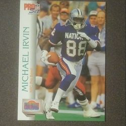 1992 Pro Set Michael Irvin Dallas Cowboys #409 NFC Pro Bowl Football Card Vintage Collectible Sports NFL