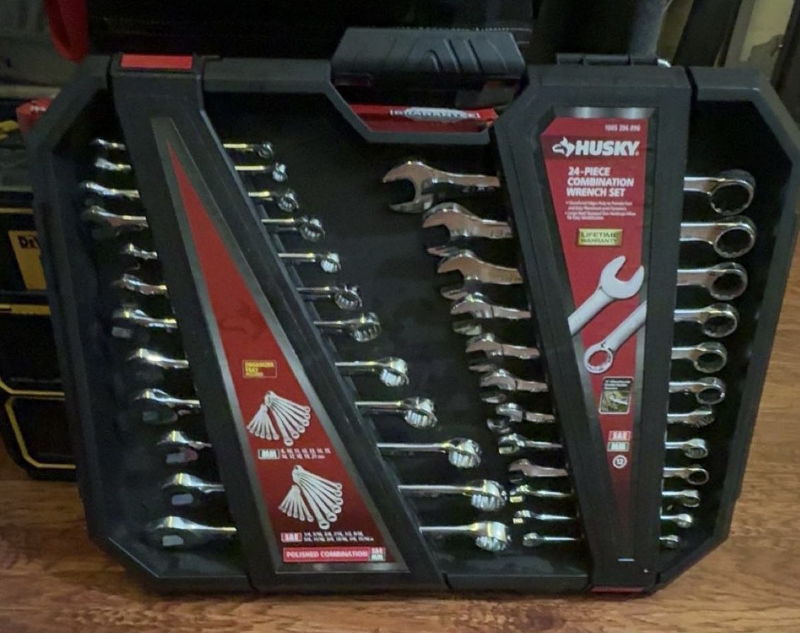 < HUSKY. 24-PIECE COMBINATION WRENCH SET