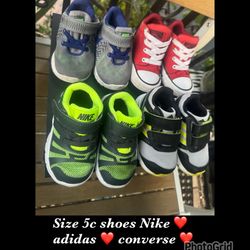 Baby Size 5c Shoes Nike, Adidas And Converse $20 For All Cash Or Zelle Only