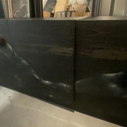 Buffet Sideboard Cabinet with Storage Black 60inches