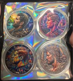 2025 Colorized JFK 1/2 dollars The Religious Series 4-Coin Set