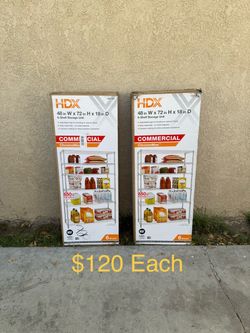 NEW HDX 6-Tier Commercial Grade Heavy Duty Steel Wire Garage Storage Shelving Unit **$120 Each**