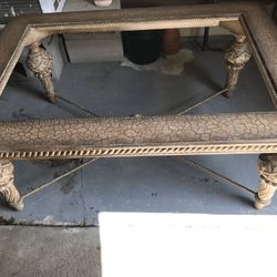 Sturdy Coffee Table With Glass Top