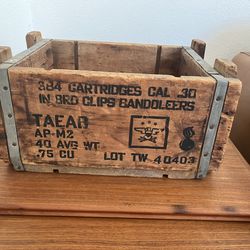 Vintage Military Artillery Wooden Box