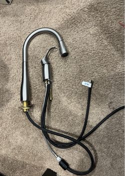 Kohler Brushed Nickel Kitchen Faucet with Pull Down Sprayer