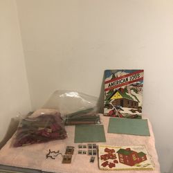 Vintage Halsam Wood American Bricks & Logs With Booklet #60/2