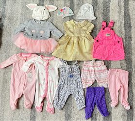 Baby girl clothes bundle lot size 0-3 months