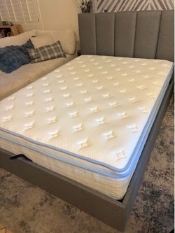 New full sized bed frame with mattress