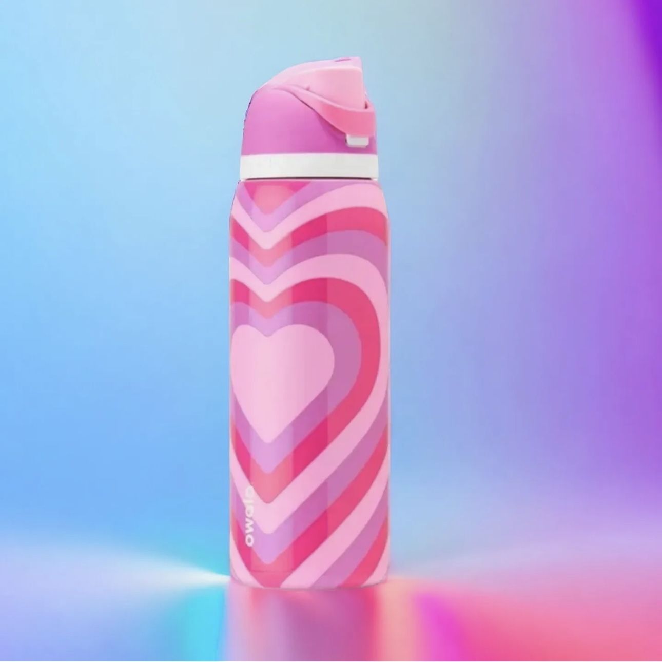 🔥 Owala I 3 U Valentines Day 40 oz Pink Freesip Water Bottle | Inhand