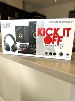Hercules DJ Learning Kit Complete DJ Controller Speakers Headphones