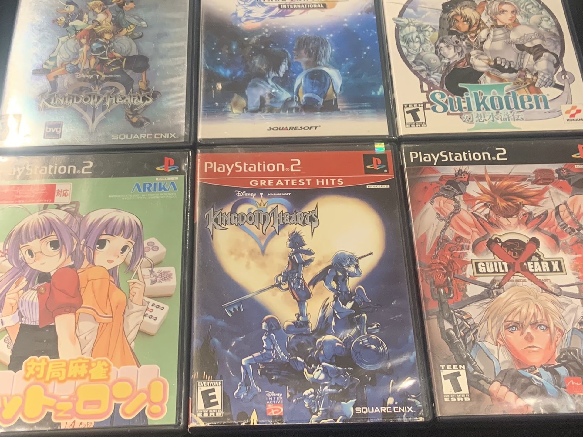 PLAYSTATION 2 PS2 Anime Game LOT of 6 Video Games Kingdom Hearts Final Fantasy X Suikoden 3(Post Nintendo Era)