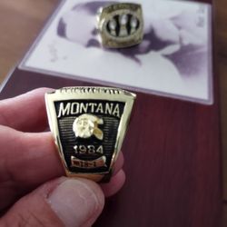 1984 Joe Montana World Championship Ring 