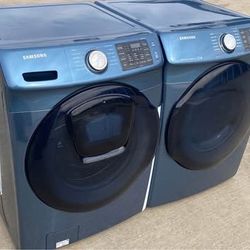 Front load Samsung washer and front load Samsung dryer electric ,working great with warranty small fee for delivery same day delivery and installation