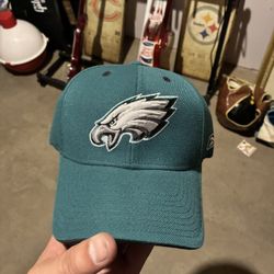 Philadelphia Eagles Teal Adjustable Hat - New Era Style - Excellent Condition