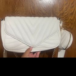 White Purse Medium Sized