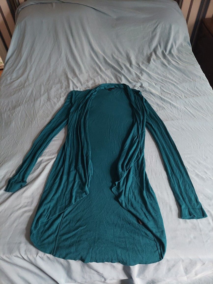 Turquoise Blue Cardigan Top Size Medium