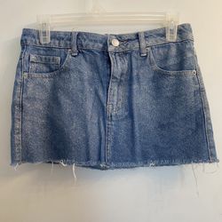 Shimmery Denim Skirt 