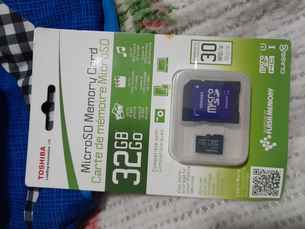 Toshiba 32gb Micro SD Memory Card With Adapter 