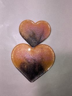 Heart-Shaped Resin Pieces Set of 2