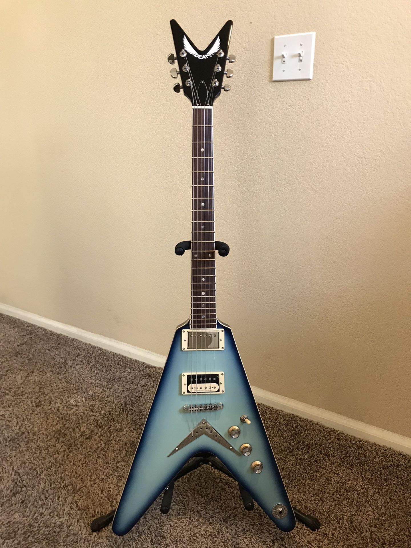 Dean V79 Blue Burst 