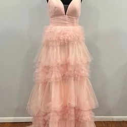 Pink Tiered Tulle Dress