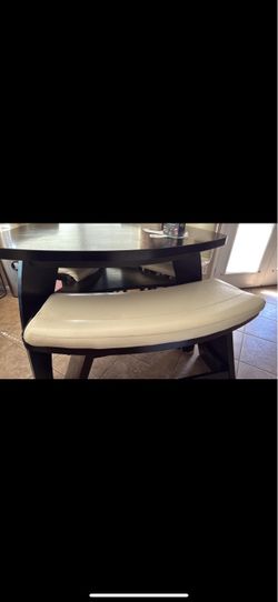 Table, 3 chair & bench (empire & Gary)