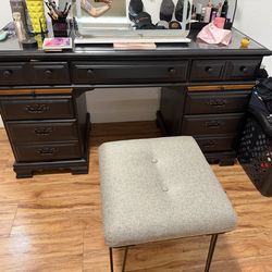 Desk but used as a vanity