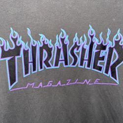 Really Cool! Brand New Never Worn Thrasher Tee Shirt Flames