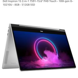 Dell Inspiron 15 2-in-1 7591-15.6" FHD Touch - 10th gen i5- 10210U - 8GB - 512GB SSD