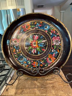 Hand Painted Wood Tray