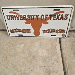 Texas Longhorn License Metal Plate 