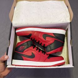 Jordan 1 Mid Reverse Bred New With Box Size 10.5 Moving Selling A Lot Of My Shoes $110