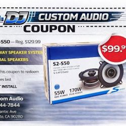 Alpine S Series S2-S50 Car Speaker Set 5.25" 2-Way Coaxial Speaker System 170 W 🚨 Payment Options Available 🚨 No Credit Needed 🚨 