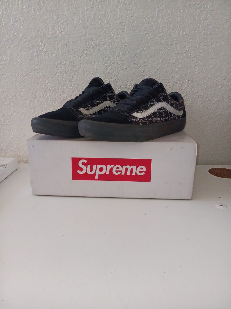 Vans Old Skool Supreme Grid Black Size 9.5