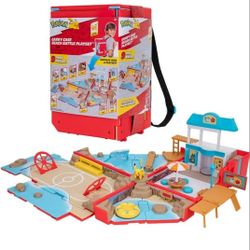 Pokemon Beach Battle Playset Carry Case Portable Transforming Backpack Jazwares