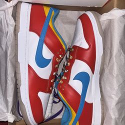 Nike Dunk Low x LeBron James Fruity Pebbles Red SB Size 11 NIB🔥