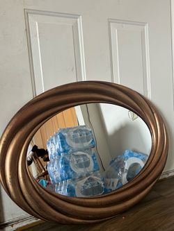 Distressed Oval Mirror