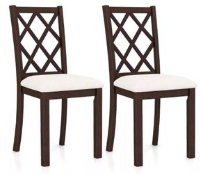 (Set of 2) Cherry Brown dining chairs