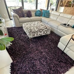 Beige Sectional Leather Sofa