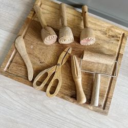 Play Dough Wooden Board & Modeling Tools