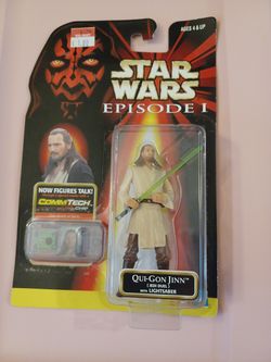 Star Wars Episode 1 1999 Qui Gon Jinn , New in box