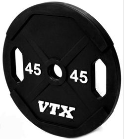 TROY/VTX 45 LB (PAIR) URETHANE OLYMPIC PLATES FACTORY REBATE E-COMMERCE: FREE FEDEX USA SHIPPING