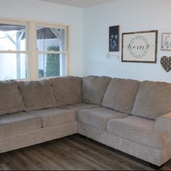 Light Grey Fabric Sectional 