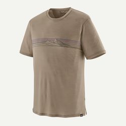 Patagonia Men’s Merino Wool Capilene Cool Graphic T-shirt, Size Medium Strata Seabird Grey