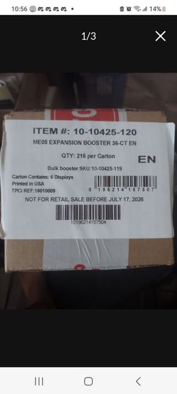 Pokemon Pitch Black Booster Box Case - Sealed